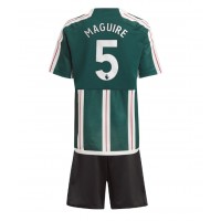 Manchester United Harry Maguire #5 Bortedraktsett Barn 2023-24 Kortermet (+ Korte bukser)